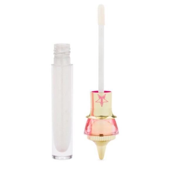 JEFFREE STAR The Gloss SKY HIGH Metallic Icy White w/Pale Green & Gold - Picture 3 of 6